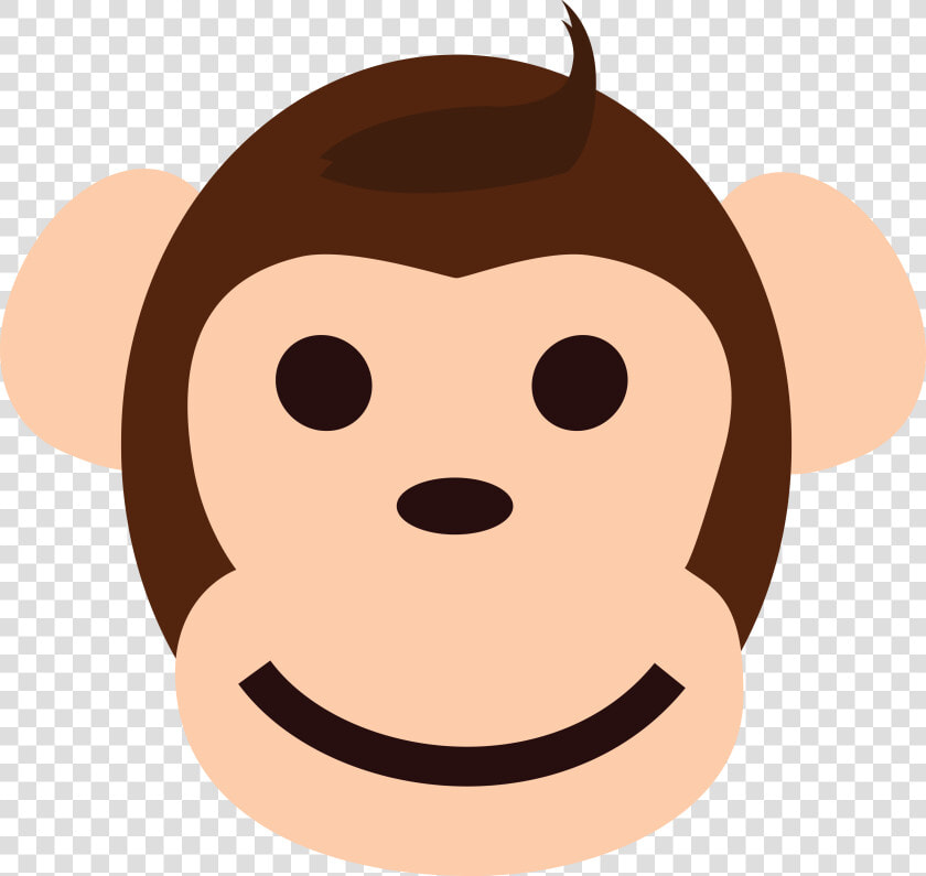 Monkey  Face  Happy  Forelock  Genius  Happy Face   Monkey Face Clipart  HD Png DownloadTransparent PNG