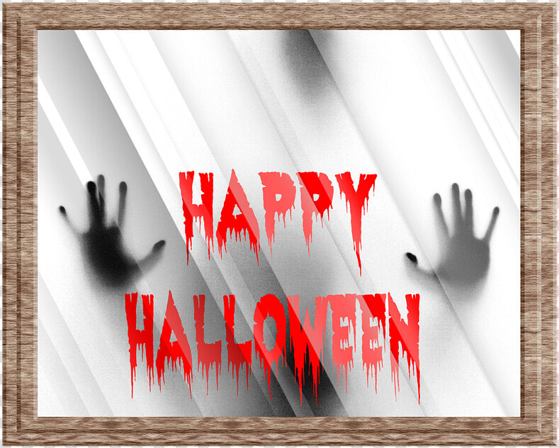 Happy Halloween  Glass  Hands  Blood  Scary  Horror   Sign Language  HD Png DownloadTransparent PNG