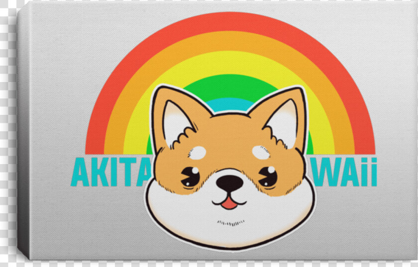 Akita Kawaii Premium Landscape Canvas   Cartoon  HD Png DownloadTransparent PNG