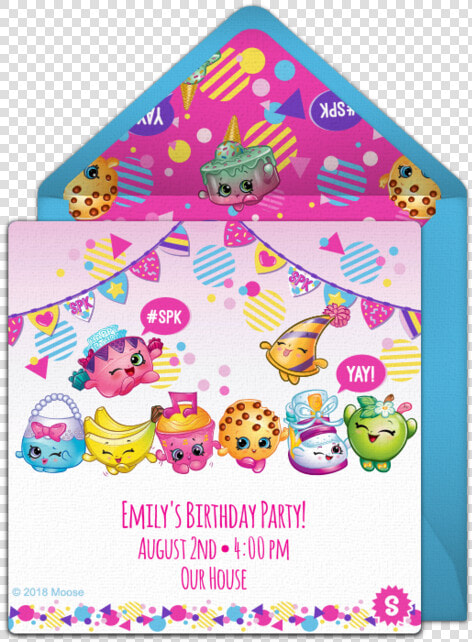 Free Shopkin Birthday Invitations  HD Png DownloadTransparent PNG