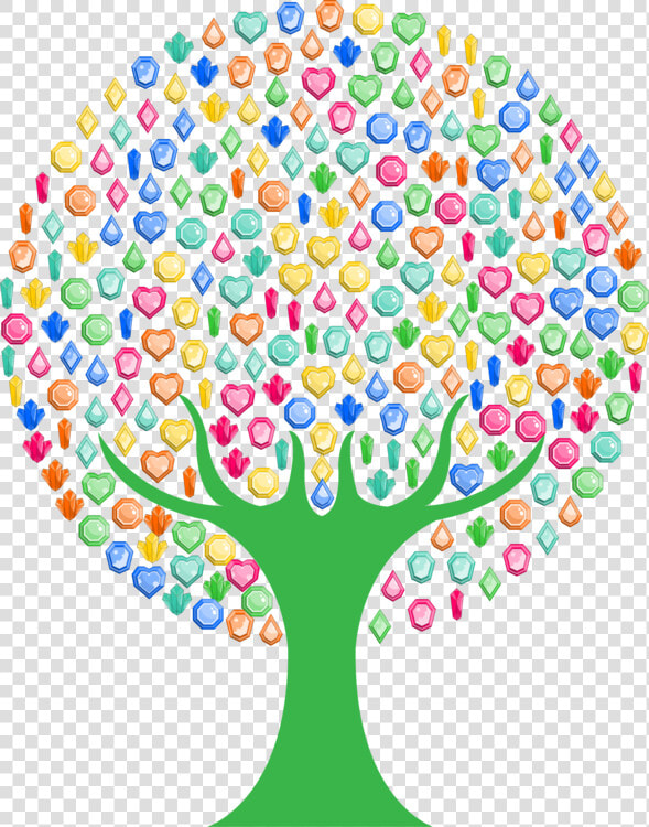 Symmetry area tree   Colorful Tree Clipart Png  Transparent PngTransparent PNG