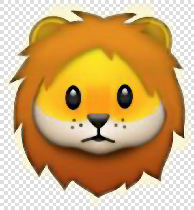  lion  emoji  brown  yellow  black  white  orange  swag   Iphone Lion Emoji  HD Png DownloadTransparent PNG