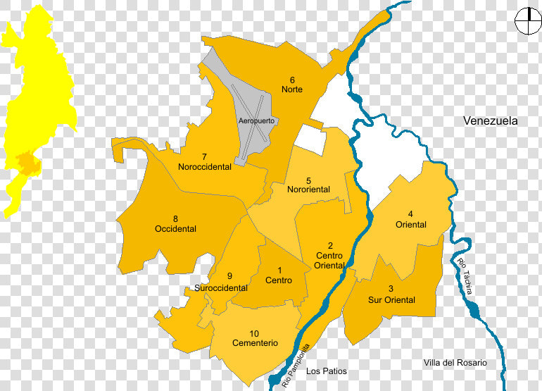 Mapa De Cucuta Por Barrios  HD Png DownloadTransparent PNG