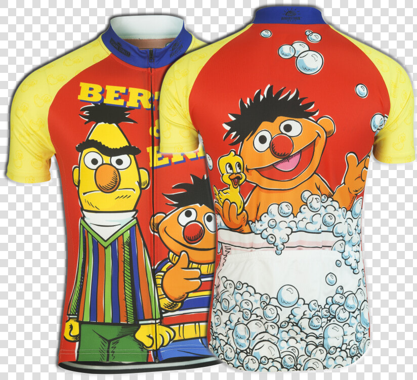 Bert  amp  Ernie Cycling Jersey   Sesame Street Ernie Bert Shirt  HD Png DownloadTransparent PNG