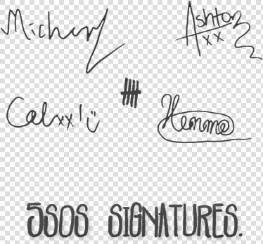 Sooooo Here U Have 5sos Signatures In Png   5 Second Of Summer Signatures  Transparent PngTransparent PNG