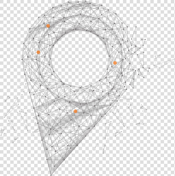 Pixel Nodes In The Shape Of A Location Pointer   Circle  HD Png DownloadTransparent PNG