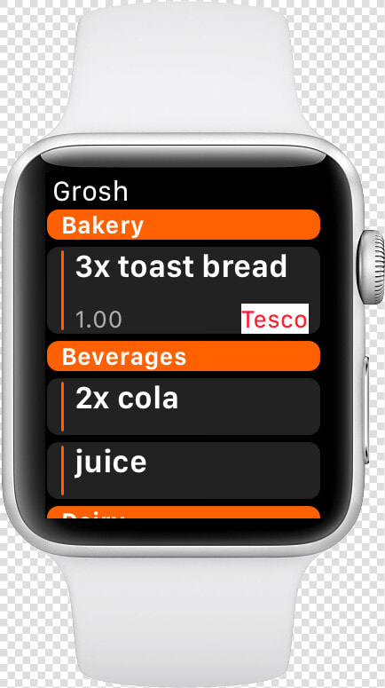 Shopping List Apple Watch   Analog Watch  HD Png DownloadTransparent PNG