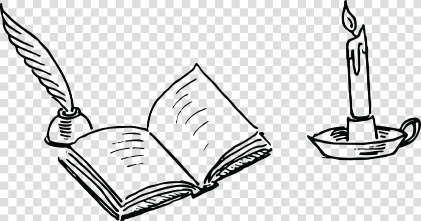 Book Line Drawing At Getdrawings   Drawing Of Book And Pen  HD Png DownloadTransparent PNG