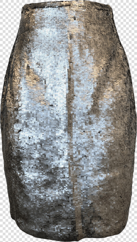 90 S Silver Sequin And Silk Pencil Skirt By Blass Sport   Skirt  HD Png DownloadTransparent PNG