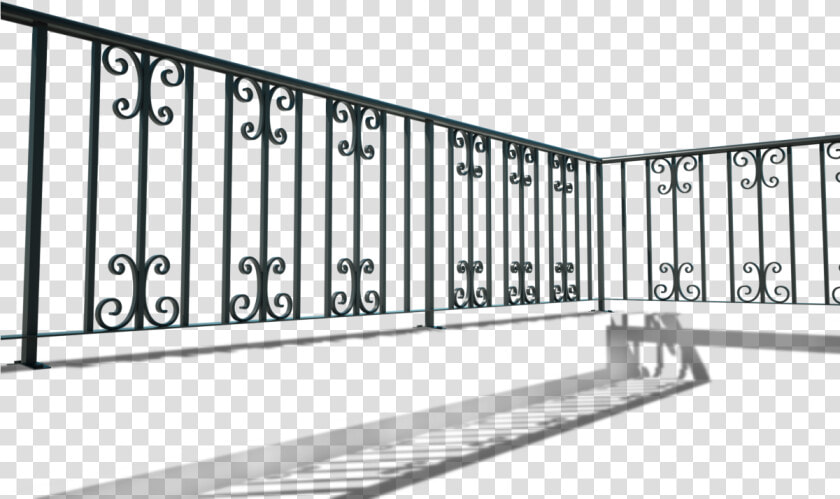 Wrought Iron Balcony Railing   Png Download   Plain Wrought Iron Railings  Transparent PngTransparent PNG