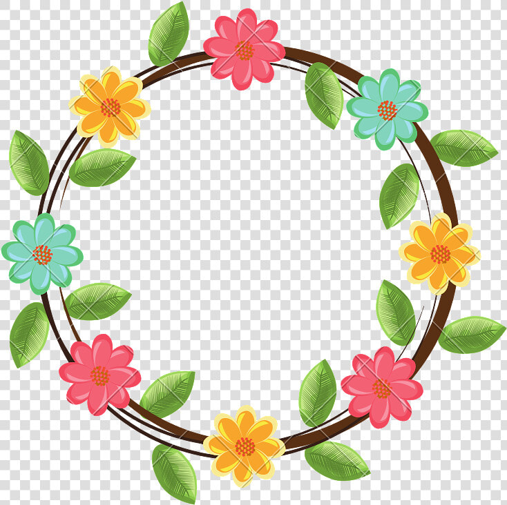 Colorful Flowers Crown Vector   Spirea  HD Png DownloadTransparent PNG