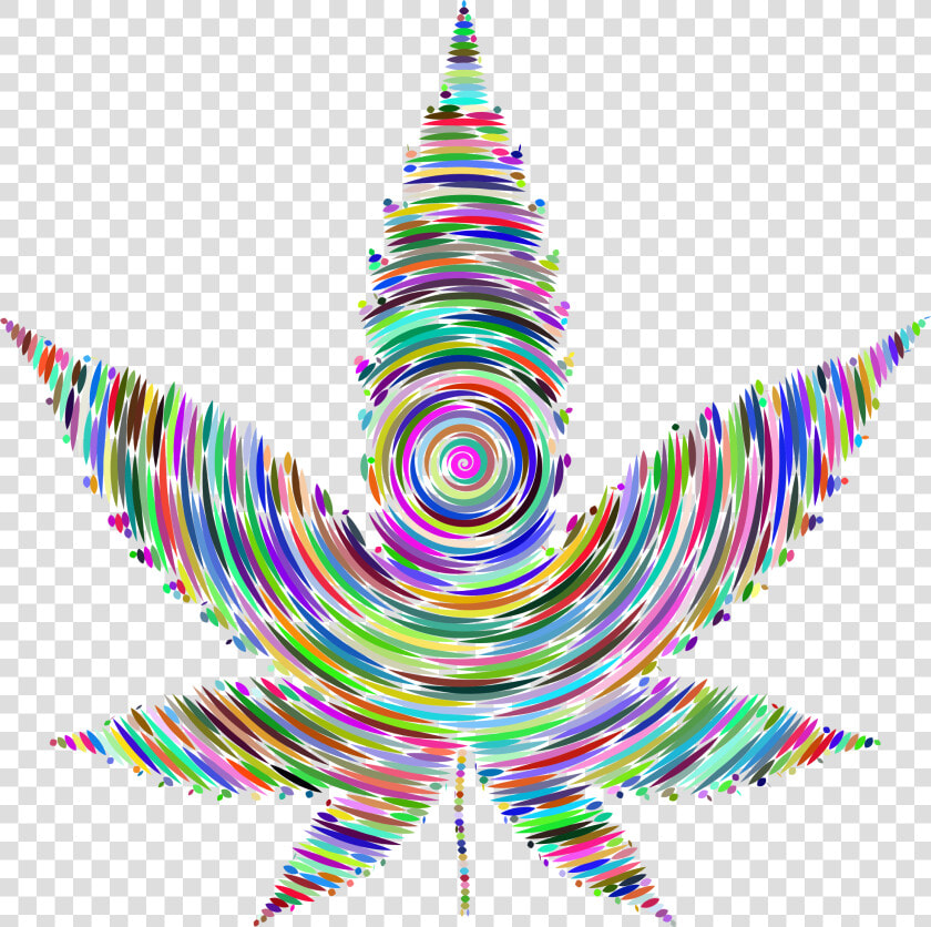 Prismatic Marijuana Leaf Concentric Clip Arts   Mandala Pot Leaf Svg  HD Png DownloadTransparent PNG