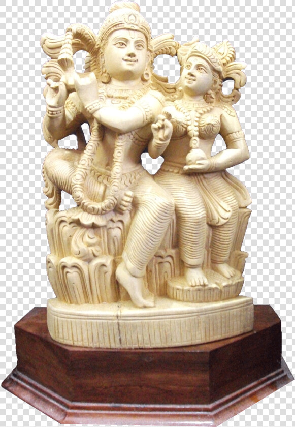 Radha Krishnan Sitting Front   Carving  HD Png DownloadTransparent PNG