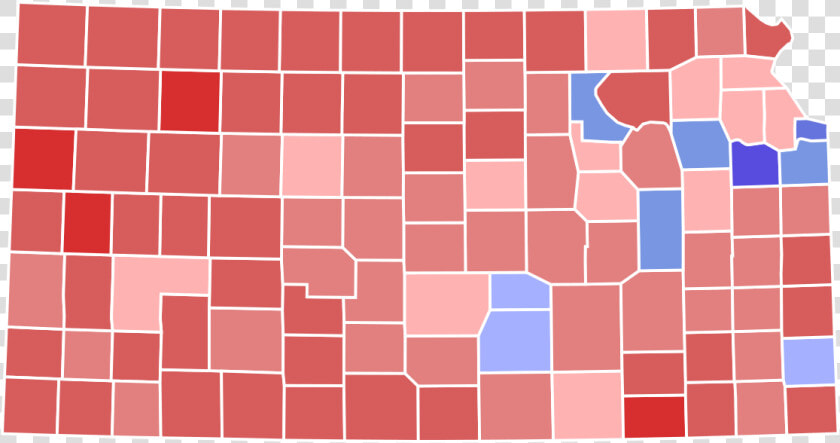 Kansas Governor Race By County  HD Png DownloadTransparent PNG