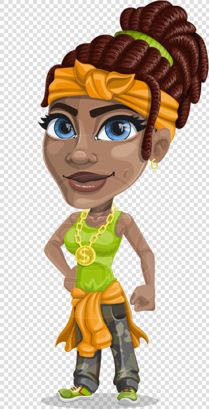 Female Urban Gangster Cartoon Vector Character Aka   Cartoon  HD Png DownloadTransparent PNG