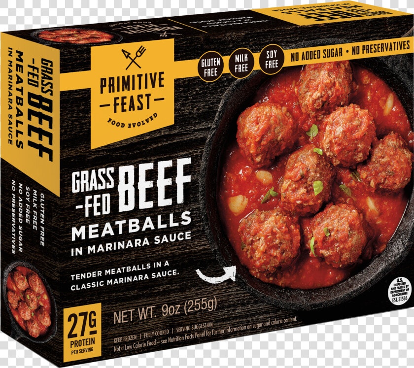 Grass fed Beef Meatballs In Marinara Sauce   Grass Fed Meat Products  HD Png DownloadTransparent PNG