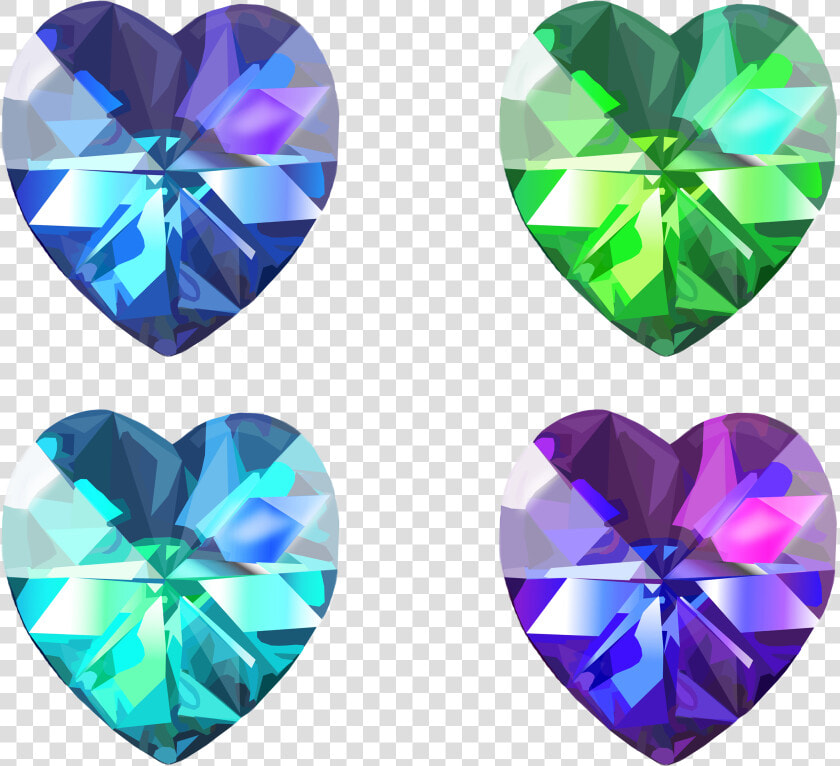 Vector Crystal Illustrator Graphic Freeuse Library   Realistic Heart Diamonds Drawing  HD Png DownloadTransparent PNG