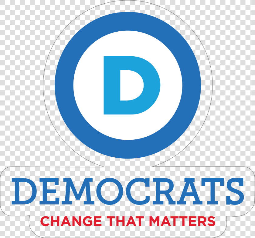 Democratic Party Logo With Slogan Tall Printed Color   Democrats Change That Matters  HD Png DownloadTransparent PNG