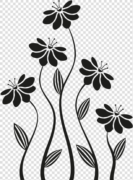 Floral Design Royalty free Silhouette Flower   Free Flower Design Silhouette  HD Png DownloadTransparent PNG