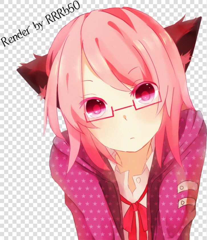   Img    Cat Ears   Anime Girl With Pink Hair Cat  HD Png DownloadTransparent PNG