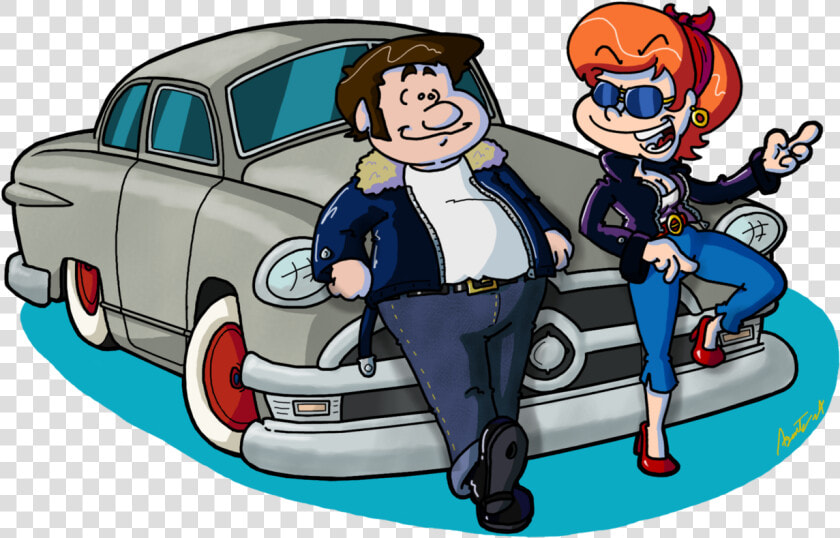 50s Car Clipart   Transparent Rockabilly Png  Png DownloadTransparent PNG