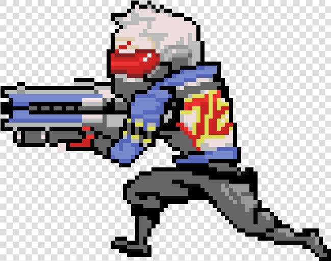 Pixie Engine Logo   Overwatch Soldier 76 Pixel Spray  HD Png DownloadTransparent PNG