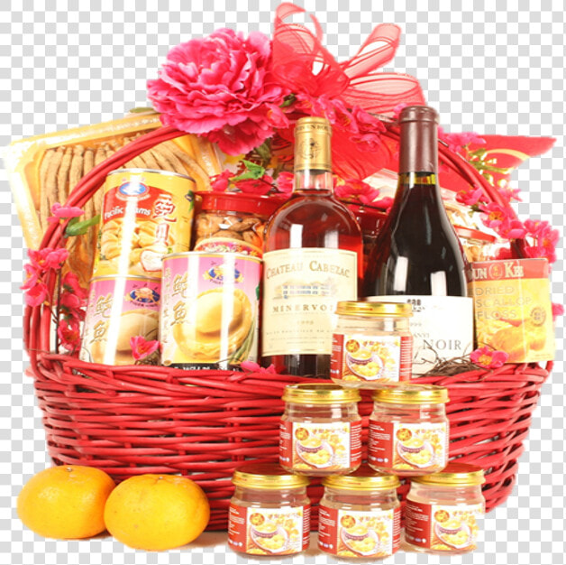 Transparent Gift Basket Png   Hamper Baskets Chinese New Year  Png DownloadTransparent PNG