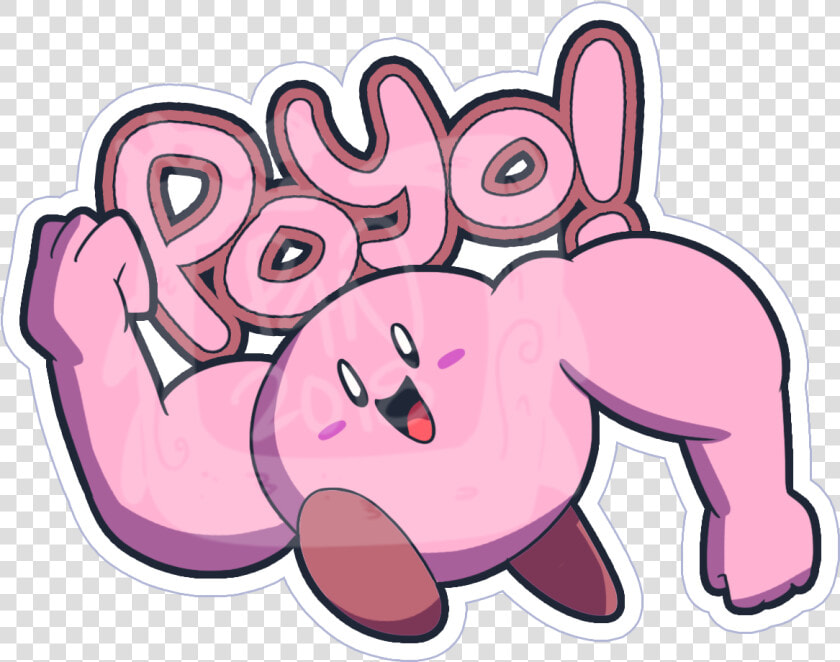 Buff Kirby Sticker   Kirby Sticker  HD Png DownloadTransparent PNG