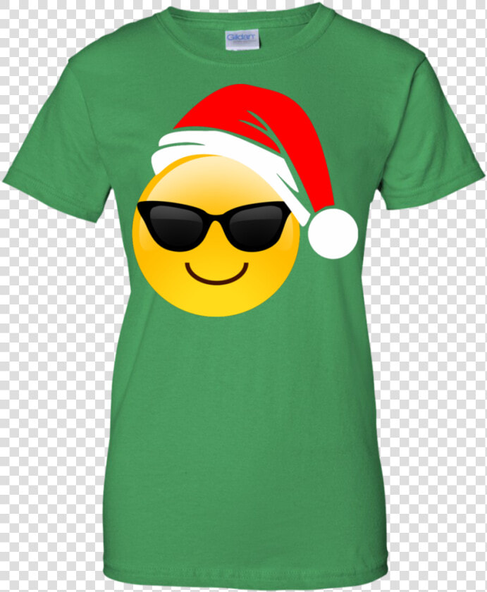 Emoji Christmas Shirt Cool Sunglasses Santa Hat Family   Betty Boop Miami Hurricanes  HD Png DownloadTransparent PNG