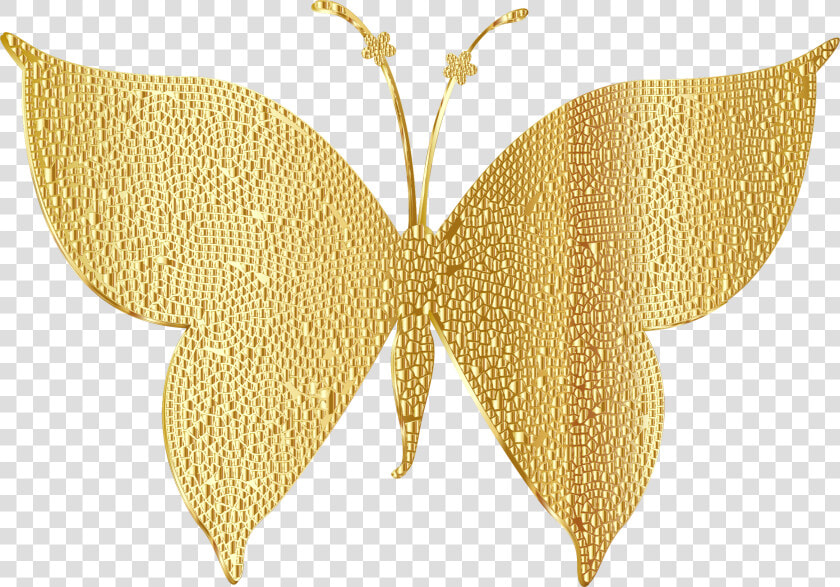 Gold Tiled Butterfly Clip Arts   Transparent Background Gold Butterfly Png  Png DownloadTransparent PNG