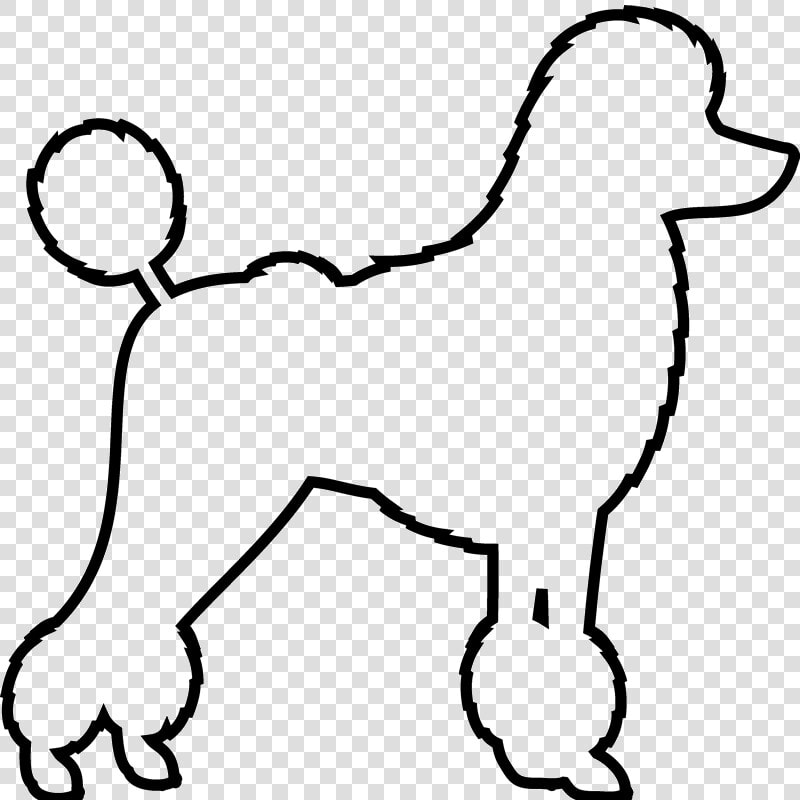 Poodle Rubber Stamp   Poodle Outline  HD Png DownloadTransparent PNG