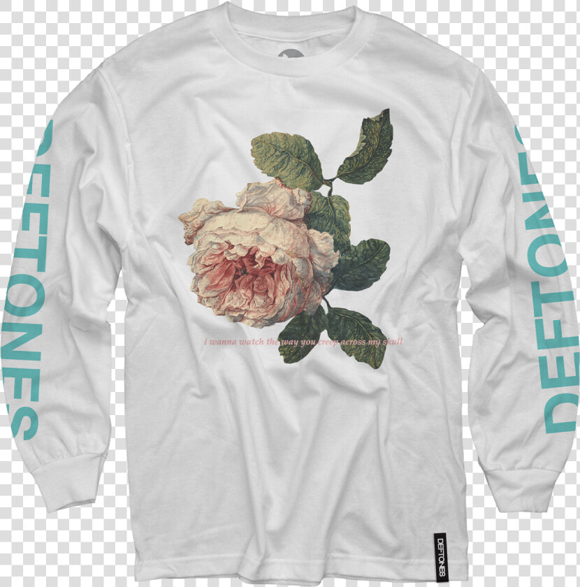 Flower Seafoam Green Longsleeve On White   Long sleeved T shirt  HD Png DownloadTransparent PNG