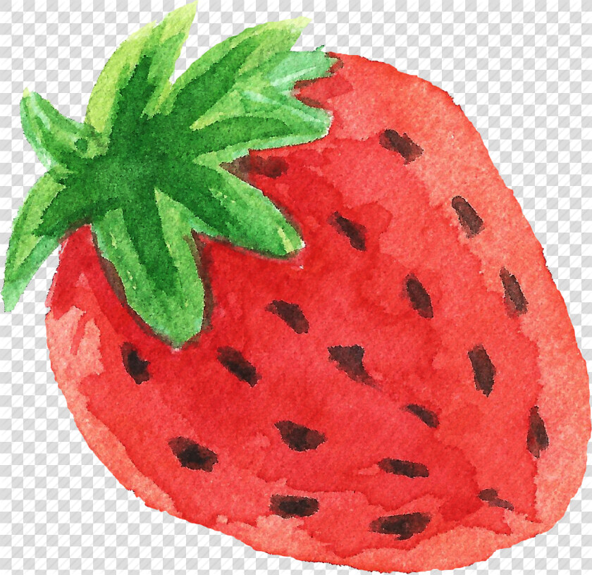 Cuisine  Food  Fruit  Fruits  Strawberry  Watercolor   HD Png DownloadTransparent PNG