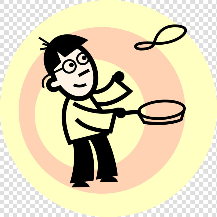 Vector Illustration Of Culinary Cuisine Chef Flips   Cartoon  HD Png DownloadTransparent PNG