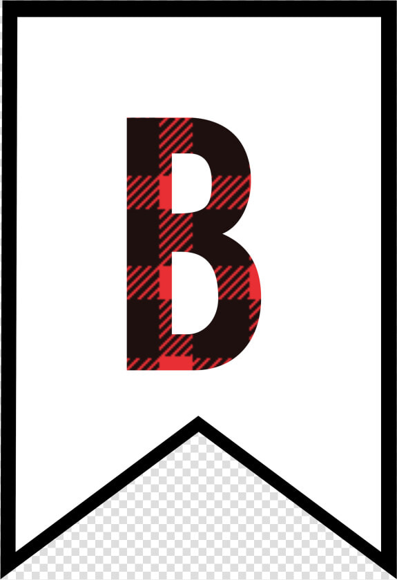 Banner Letters  Plaid Design  Paper Trail  Letter B    Red Happy Birthday Banner Printable  HD Png DownloadTransparent PNG