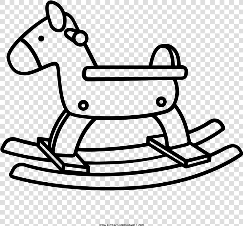 Rocking Horse Coloring Page   Horse  HD Png DownloadTransparent PNG