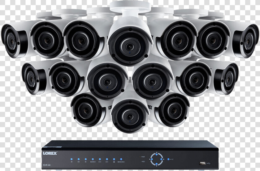 2k Super Hd Ip Nvr Security Camera System With 16 2k   Lorex Com Características De 16 2k 4mp  HD Png DownloadTransparent PNG