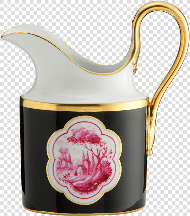 Richard Ginori Cartiglio Nero Milk Jug 8 3 4 Oz  HD Png DownloadTransparent PNG