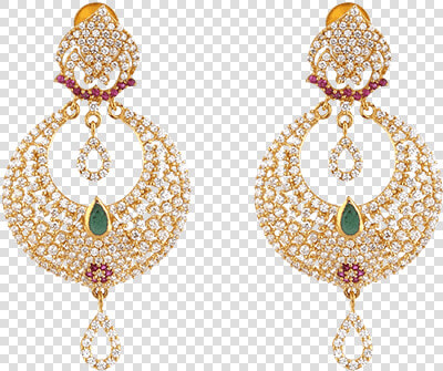 Indian Gold Jewellery Designs   Earrings  HD Png DownloadTransparent PNG