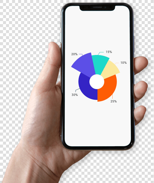 Vue Mobile Chart   Hand Iphone Mockup  HD Png DownloadTransparent PNG