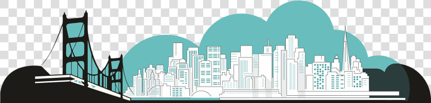 San Francisco Skyline   Footer For Real Estate Png  Transparent PngTransparent PNG