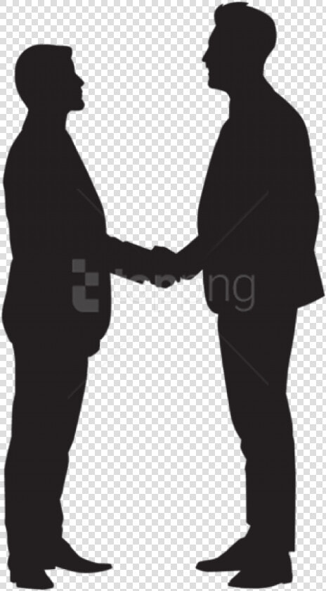 Transparent Business Man Silhouette Png   Men Shaking Hands Clip Art  Png DownloadTransparent PNG