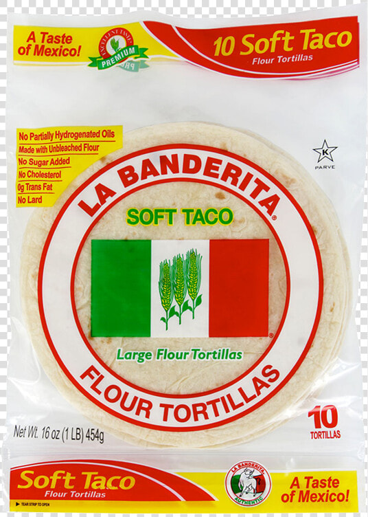 La Banderita Soft Taco Flour Tortillas  HD Png DownloadTransparent PNG