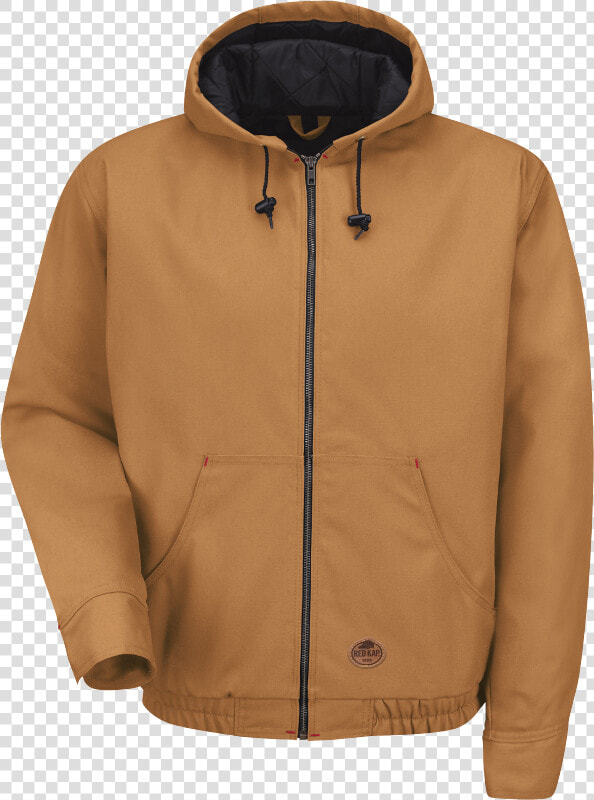 Blended Duck Zip front Hooded Jacket   Duck Hooded Work Jacket  HD Png DownloadTransparent PNG