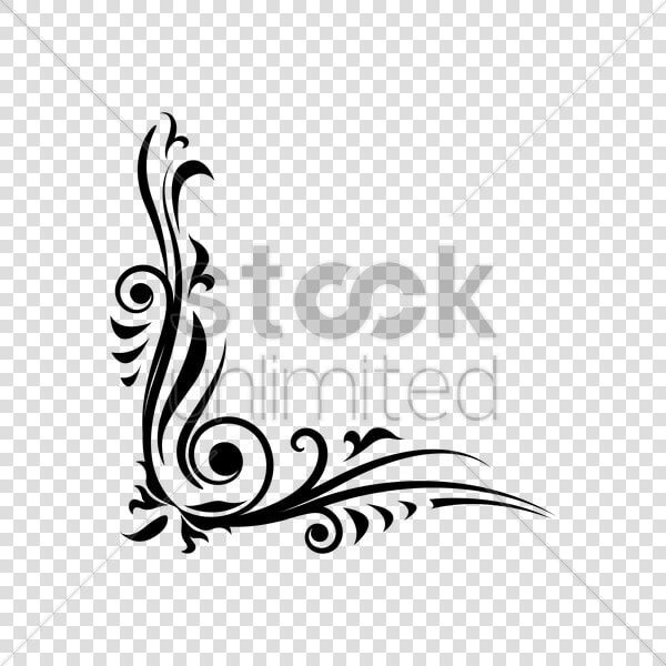 93 Calligraphy Flower Border Designs Png Vector Flowers   Walking Cane Clipart Black And White  Transparent PngTransparent PNG