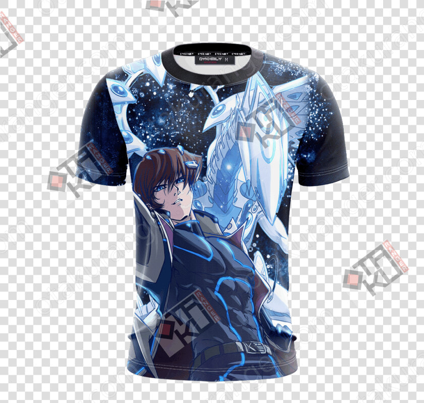 Yu Gi Oh Seto Kaiba And Blue Eyes White Dragon Unisex   T shirt  HD Png DownloadTransparent PNG