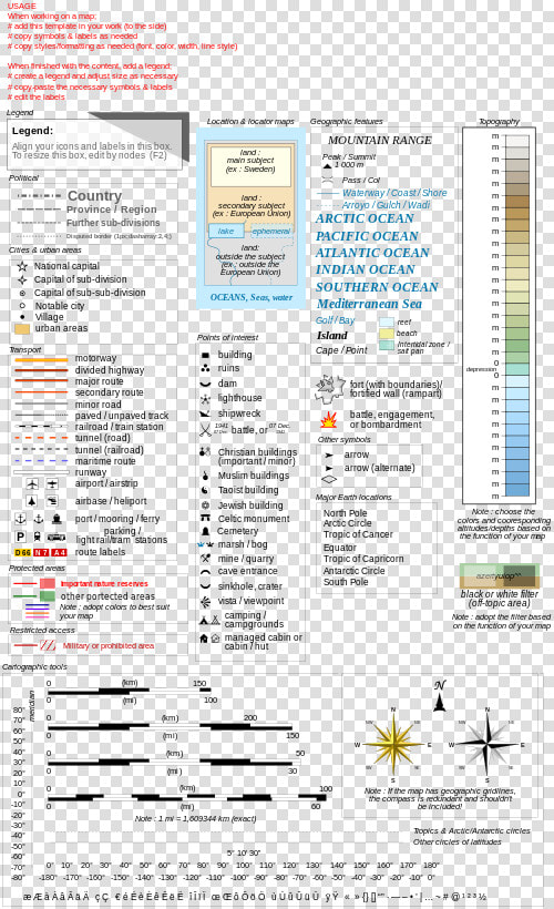 Maps Template en   Svg   Conventions Of A Map  HD Png DownloadTransparent PNG