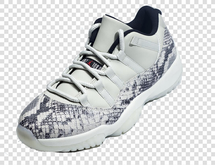 Jordan 11 Low Retro Snakeskin Hall Of Sneakz   Jordan 11 Snakeskin White  HD Png DownloadTransparent PNG