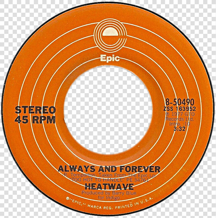 Always And Forever By Heatwave Us Vinyl Single   Dollar Emoticon  HD Png DownloadTransparent PNG