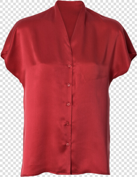 Red Silk Shirt   Blouse  HD Png DownloadTransparent PNG